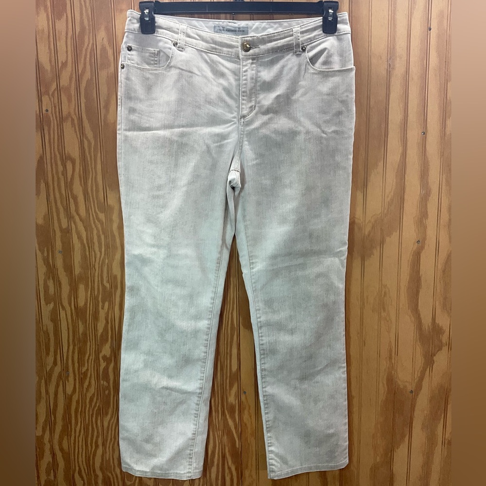 Chico's Platinum Denim Straight Leg Jeans